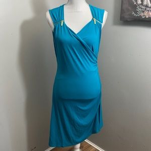 Michael Kors Teal Green Zippered Dress